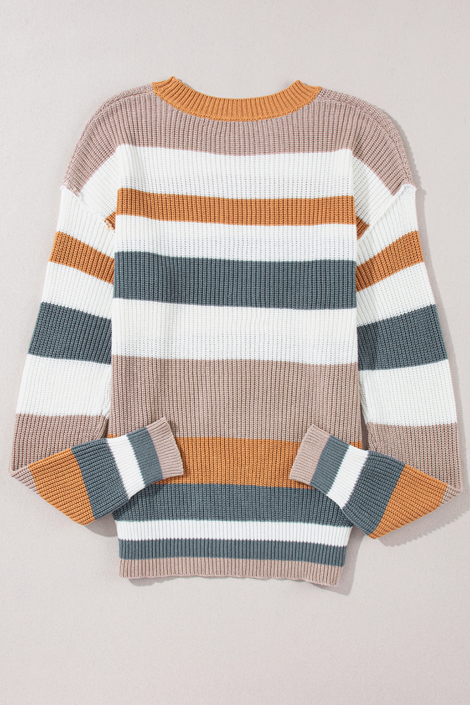 HIDDEN GEMS Caitlyn Colorful Stripe Sweater