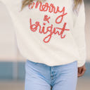  HIDDEN GEMS | Christmas Stripe Merry & Bright Sweater