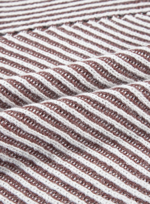 HIDDEN GEMS | Stripe Ribbed Knit Boat Neck Sweater