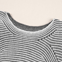  HIDDEN GEMS | Stripe Ribbed Knit Boat Neck Sweater