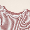  HIDDEN GEMS | Stripe Ribbed Knit Boat Neck Sweater