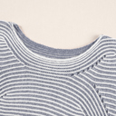  HIDDEN GEMS | Stripe Ribbed Knit Boat Neck Sweater