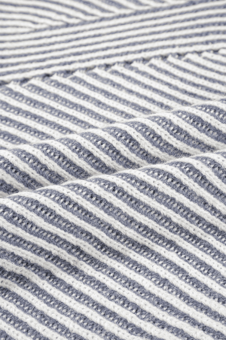 HIDDEN GEMS | Stripe Ribbed Knit Boat Neck Sweater