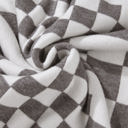  HIDDEN GEMS | Checker Round Neck Drop Shoulder Sweater
