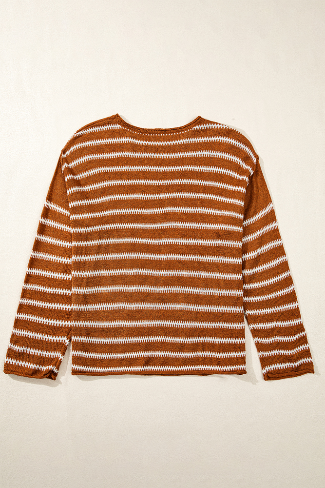 HIDDEN GEMS Sporty Stripe Sweater