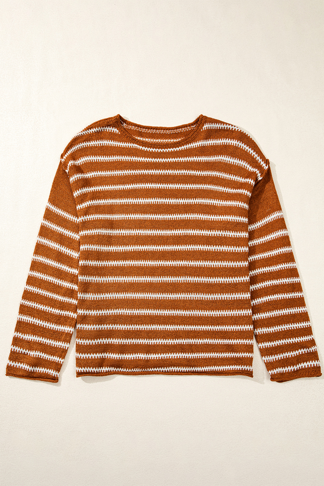 HIDDEN GEMS Sporty Stripe Sweater