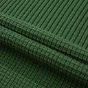  HIDDEN GEMS | Solid Textured Patchwork Knit Crewneck Sweater