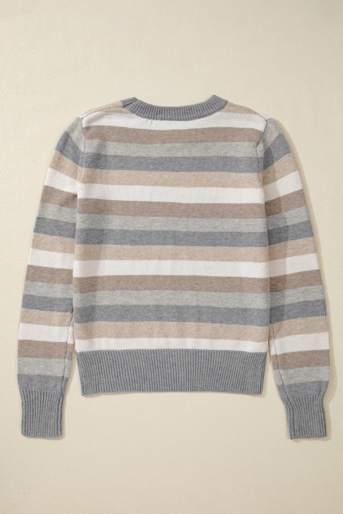 HIDDEN GEMS Emily Soft Stripe Sweater