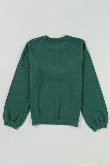 HIDDEN GEMS | Christmas Merry Pearl Beaded Sweater