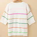  HIDDEN GEMS Colorful Stripe Knit Top