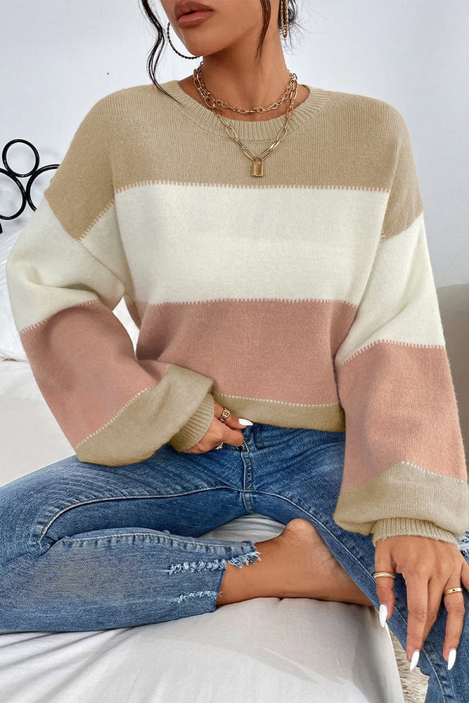 The Selene Soft Colorblock Sweater