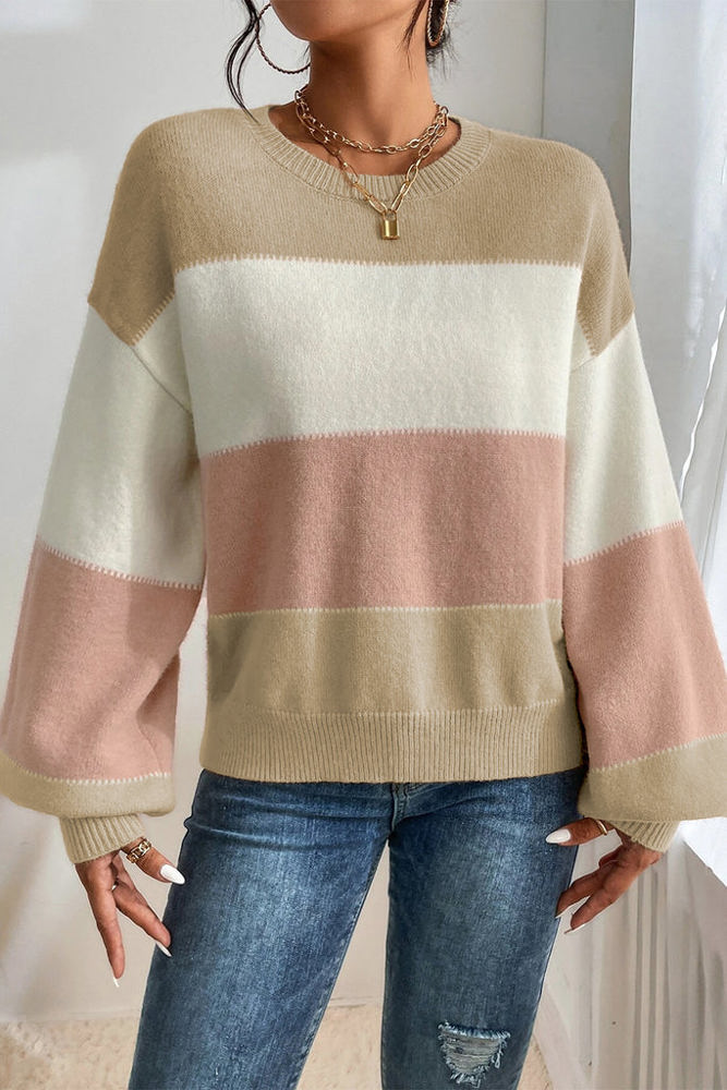 The Selene Soft Colorblock Sweater