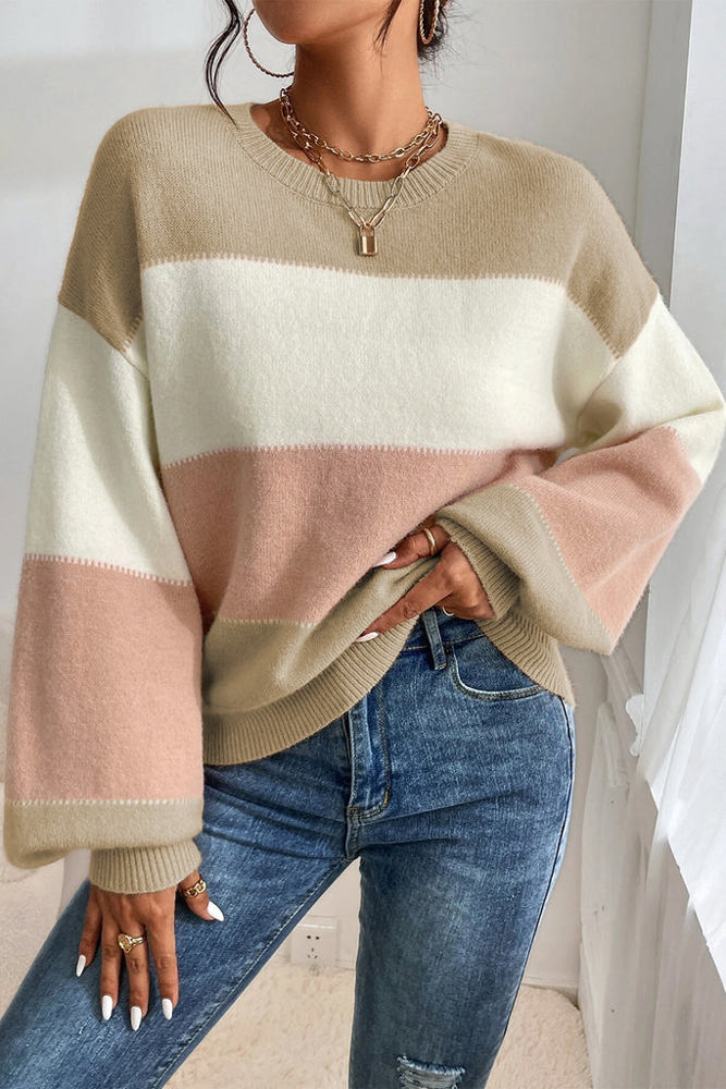 The Selene Soft Colorblock Sweater