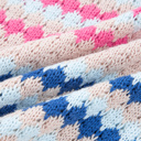  HIDDEN GEMS | Stripe Eyelet Knit Drop Shoulder Sweater