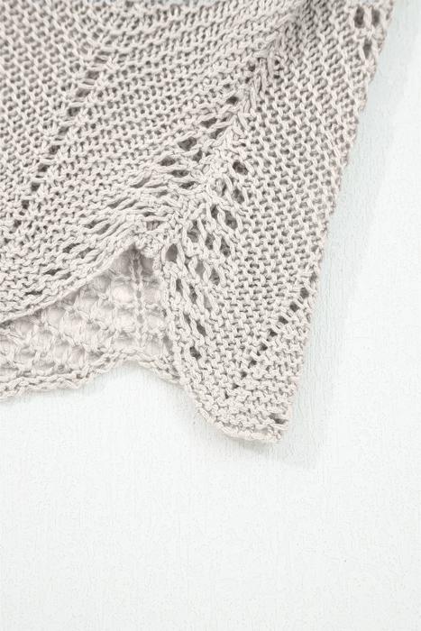 HIDDEN GEMS | Hollowed Knit 3/4 Sleeve Sweater