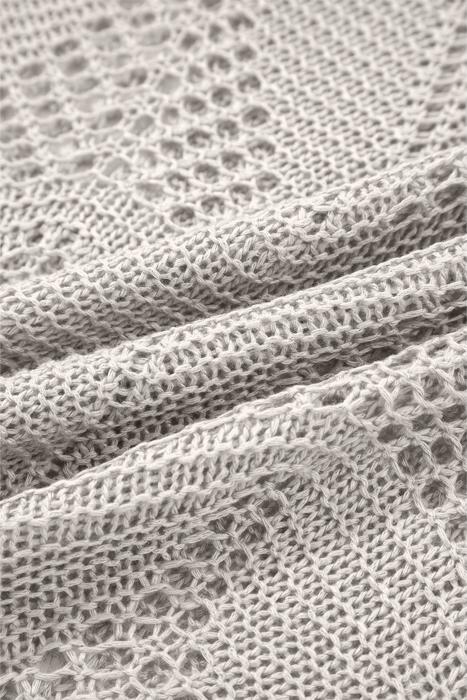 HIDDEN GEMS | Hollowed Knit 3/4 Sleeve Sweater