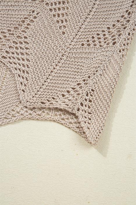 HIDDEN GEMS | Hollowed Knit 3/4 Sleeve Sweater