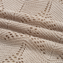  Hollowed Knit 3/4 Sleeve Sweater