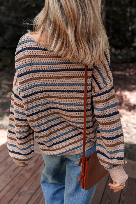 HIDDEN GEMS | Stripe Drop Shoulder Sweater