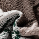  HIDDEN GEMS | Colorblock Cable Knit Patchwork Tied Back Sweater