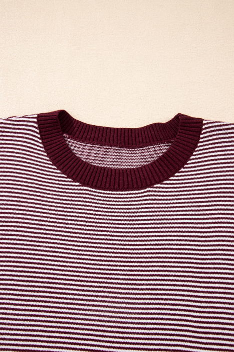 HIDDEN GEMS | Stripe Colorblock Dolman Sleeve Sweater