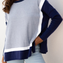  HIDDEN GEMS | Stripe Colorblock Dolman Sleeve Sweater