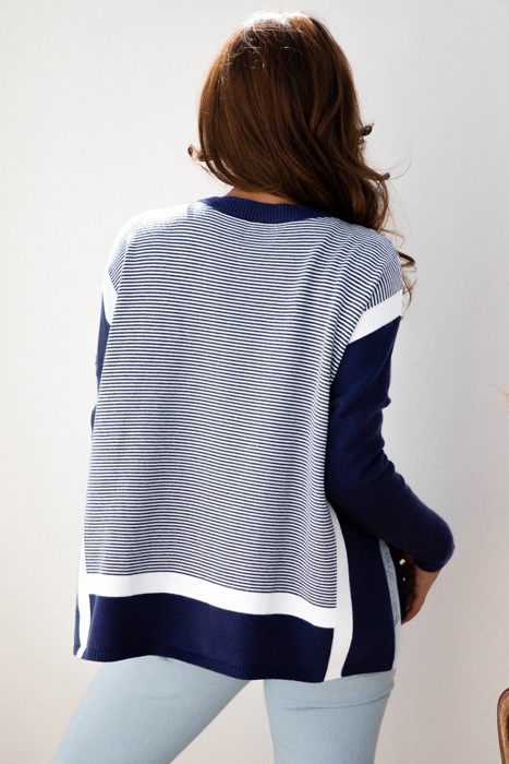 HIDDEN GEMS | Stripe Colorblock Dolman Sleeve Sweater