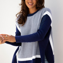  HIDDEN GEMS | Stripe Colorblock Dolman Sleeve Sweater