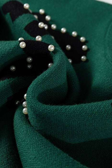 HIDDEN GEMS | Bow Pearl Embellished Drop Shoulder Sweater