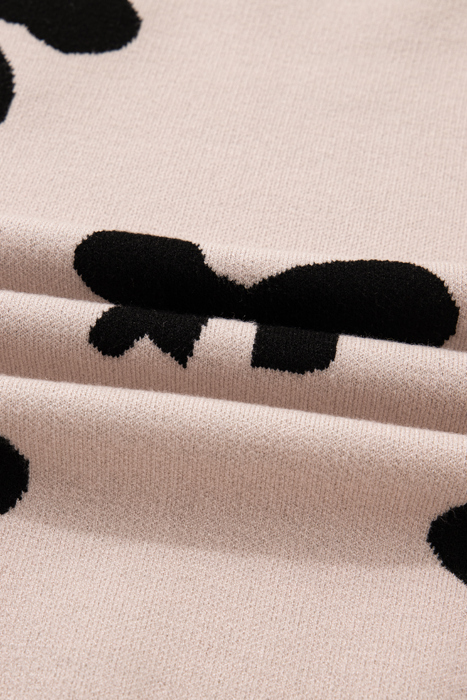 HIDDEN GEMS | Bow Pearl Embellished Drop Shoulder Sweater