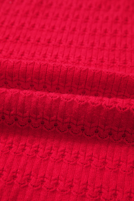 HIDDEN GEMS | Solid Knit Ribbed Cuff Crewneck Sweater