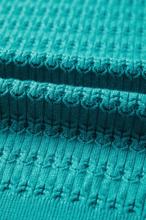 HIDDEN GEMS | Solid Knit Ribbed Cuff Crewneck Sweater