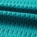  HIDDEN GEMS | Solid Knit Ribbed Cuff Crewneck Sweater