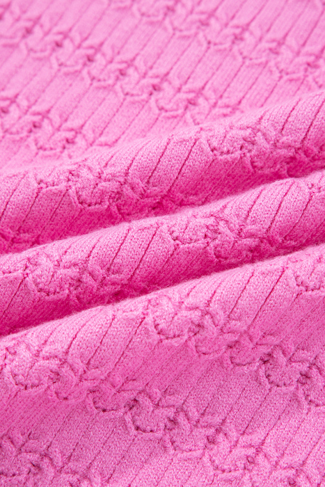 HIDDEN GEMS | Solid Knit Ribbed Cuff Crewneck Sweater