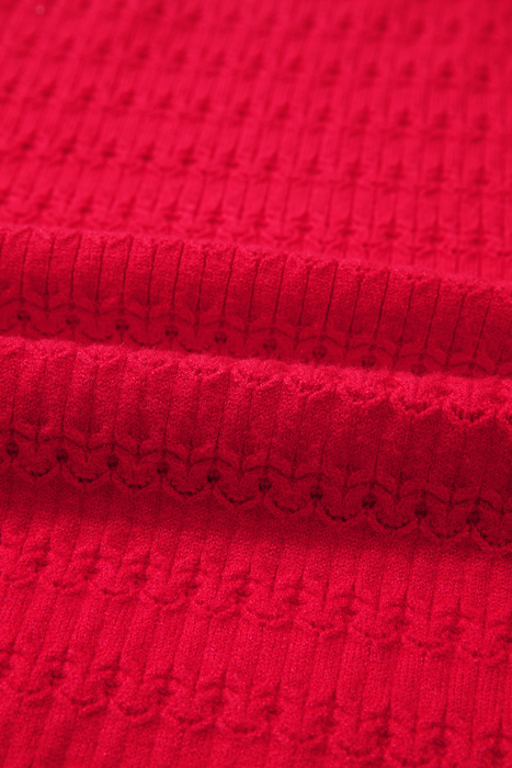 HIDDEN GEMS | Solid Knit Ribbed Cuff Crewneck Sweater