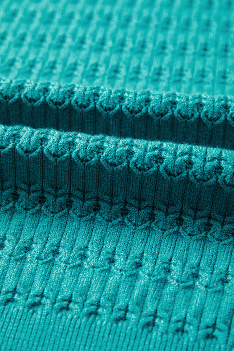 HIDDEN GEMS | Solid Knit Ribbed Cuff Crewneck Sweater