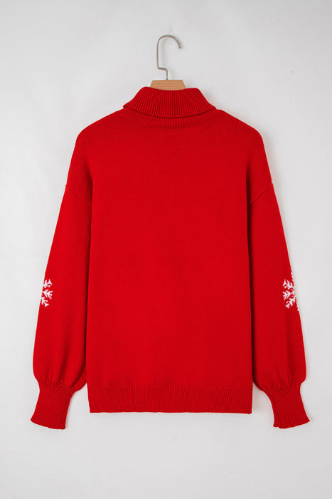 HIDDEN GEMS | Merry Snowflake Turtleneck Christmas Sweater