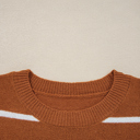  HIDDEN GEMS | Stripe Ribbed Drop Shoulder Sweater