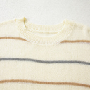  HIDDEN GEMS | Stripe Ribbed Drop Shoulder Sweater