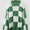  HIDDEN GEMS | Checker Collared Long Sleeve Sweater