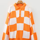  HIDDEN GEMS | Checker Collared Long Sleeve Sweater