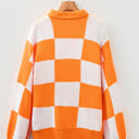  HIDDEN GEMS | Checker Collared Long Sleeve Sweater