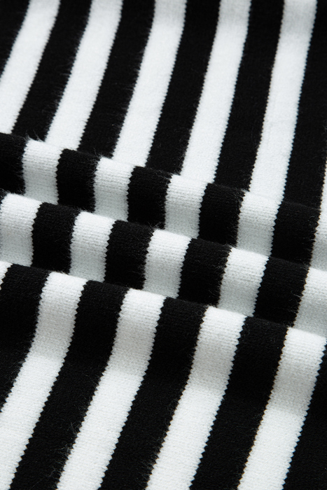 HIDDEN GEMS | Stripe Colorblock Ribbed Trim Sweater
