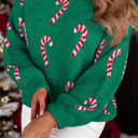  HIDDEN GEMS | Christmas Candy Cane Crewneck Sweater