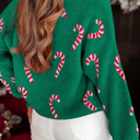  HIDDEN GEMS | Christmas Candy Cane Crewneck Sweater