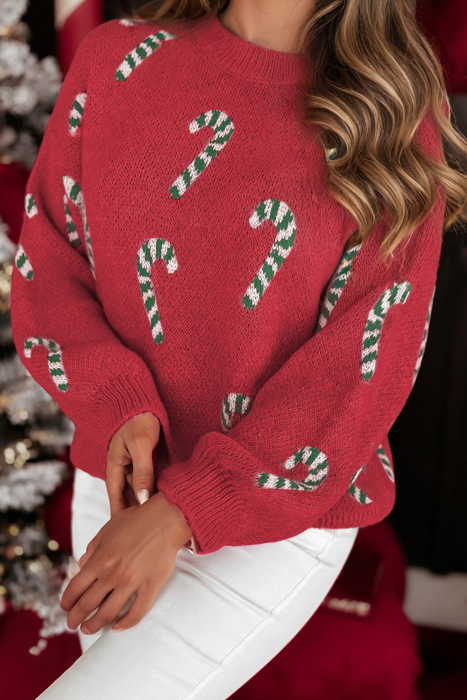 HIDDEN GEMS | Christmas Candy Cane Crewneck Sweater