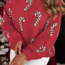  HIDDEN GEMS | Christmas Candy Cane Crewneck Sweater