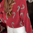  HIDDEN GEMS | Christmas Candy Cane Crewneck Sweater