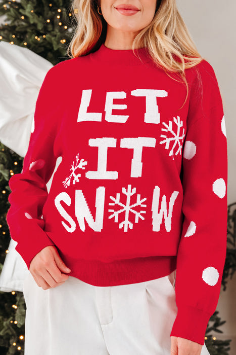 HIDDEN GEMS | LET IT SNOW Christmas Snowflake Sweater