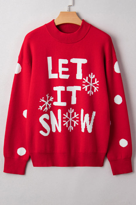 HIDDEN GEMS | LET IT SNOW Christmas Snowflake Sweater